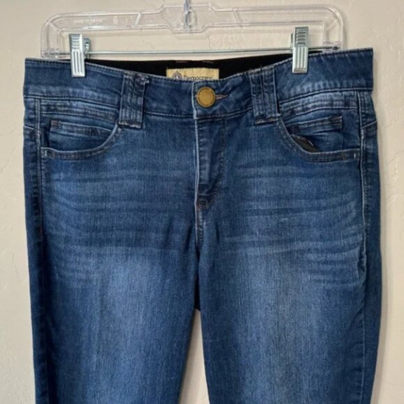 Democracy Jeans Ab Solution Skinny Mid Rise Dark Wash Stretch Denim SZ 8/29 - Picture 4 of 13